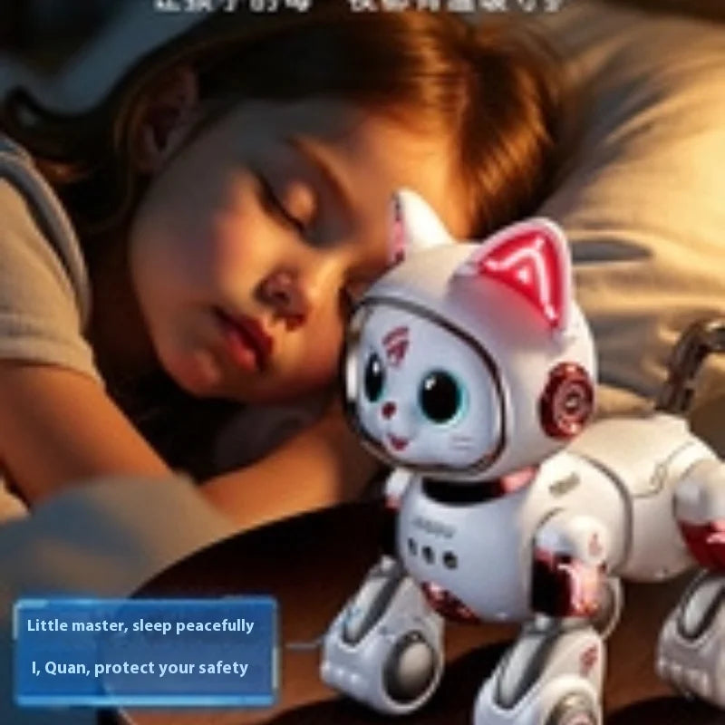Jouet Robot Chat Télécommandé – Marche, Lumières & Actions – Cadeau Enfant