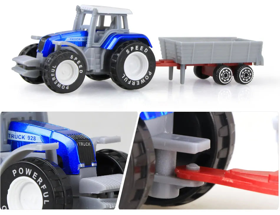 Mini Tracteur Agricole en Alliage – Modèle 1:64 pour Enfants