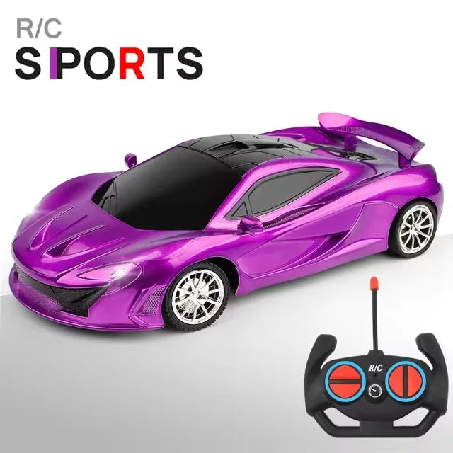 RC Car 2.4G 4CH Remote Control 1:18 With Led Light Sports Cars High Speed Radio Drift Vehicle Racing Boys Girls Toy For Children