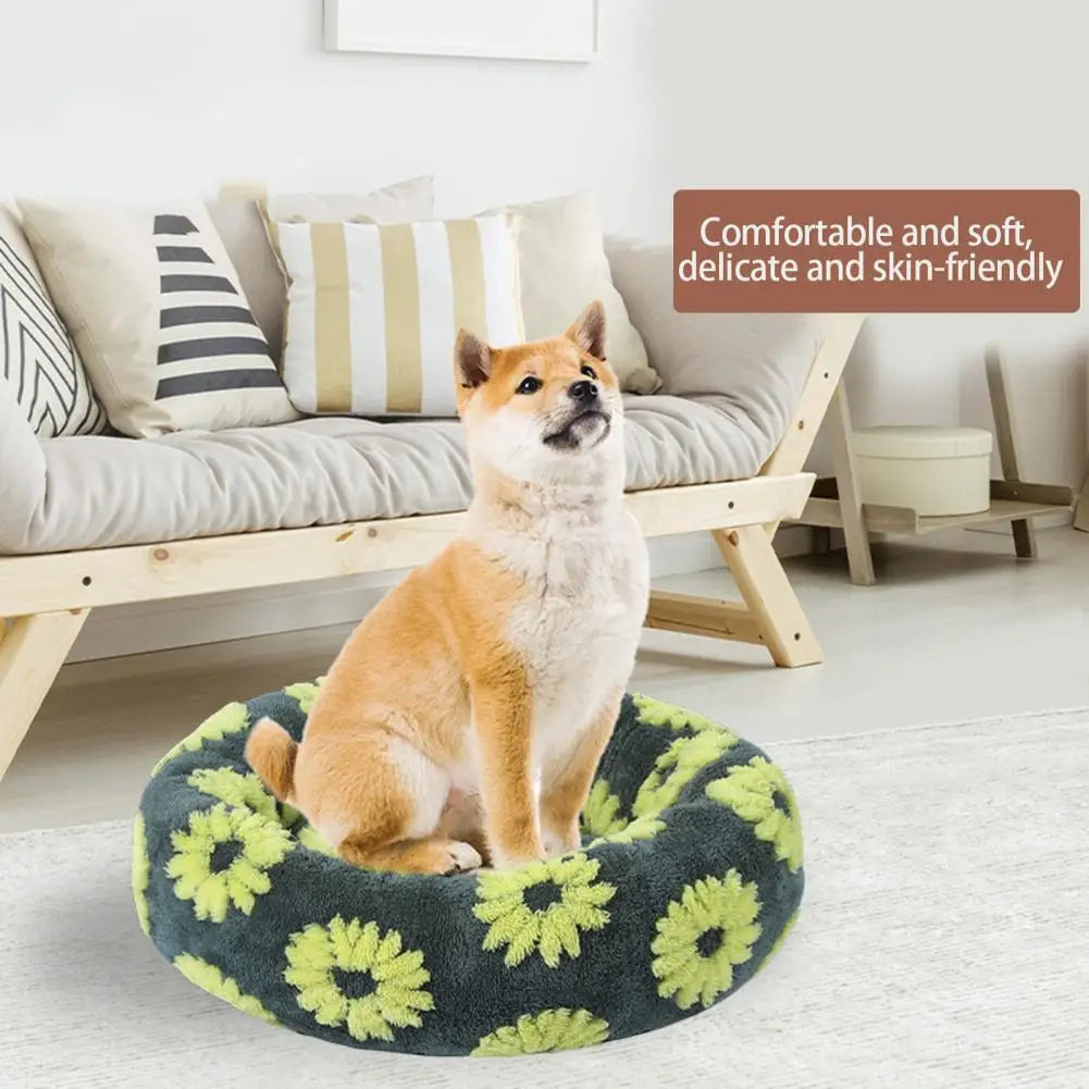 Panier donut apaisant antidérapant pour chien et chat