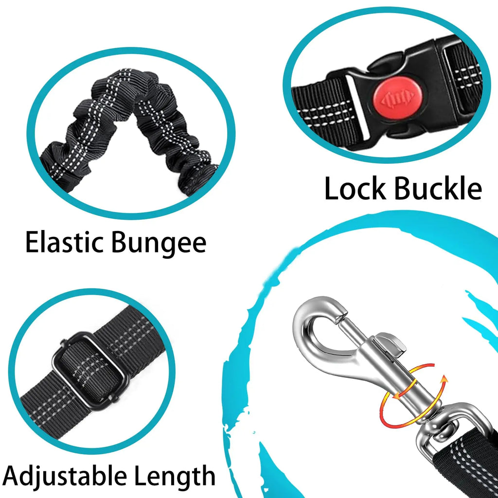 Ceinture de sécurité voiture renforcée pour chien — nylon rayé