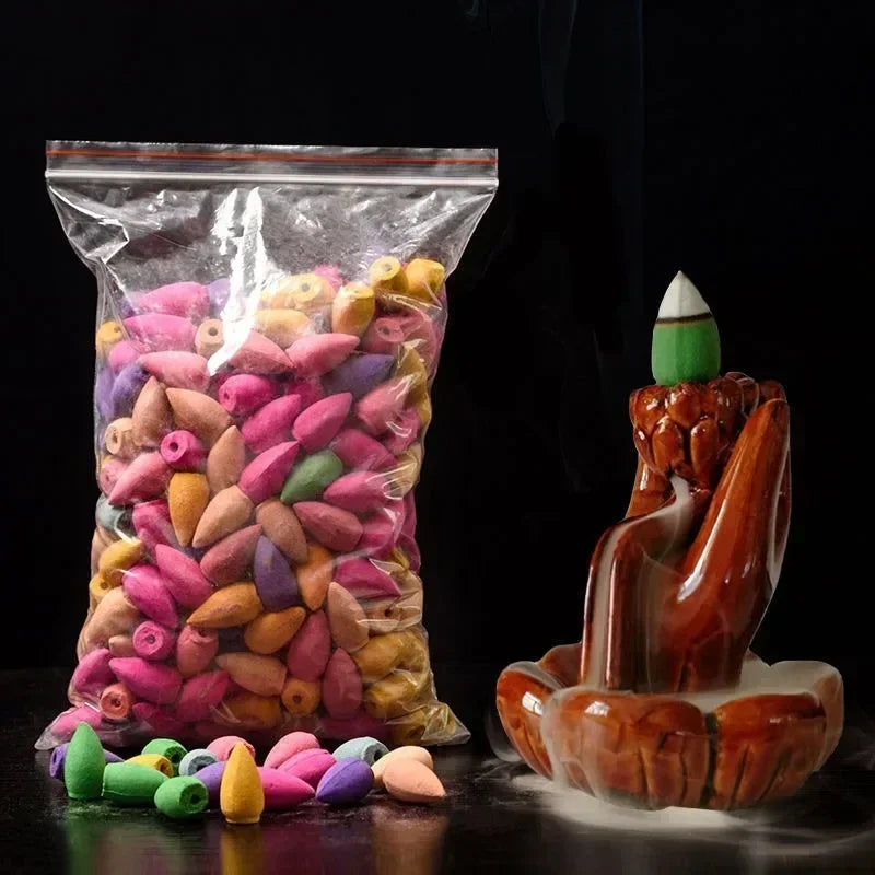 Cônes d’Encens Naturels à Reflux – Cascade de Fumée