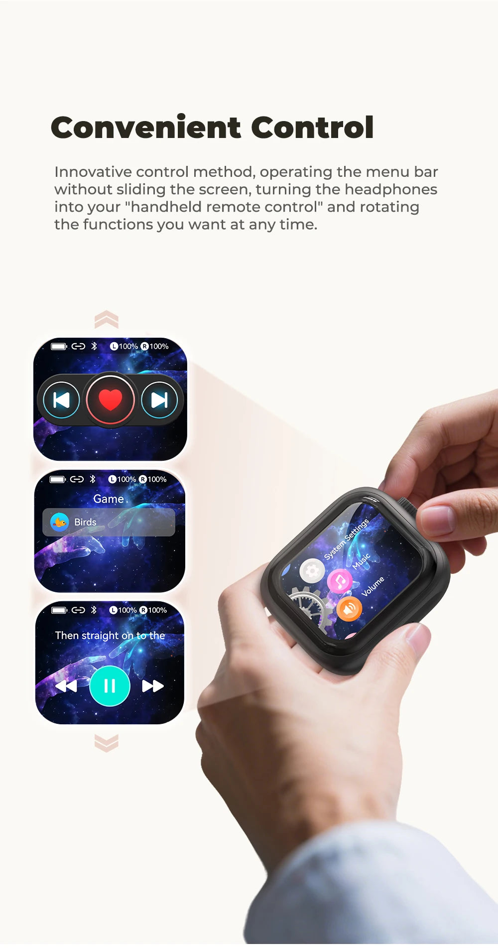 HTC NE40 – Écouteurs Bluetooth TWS AI Traducteur avec Écran HD