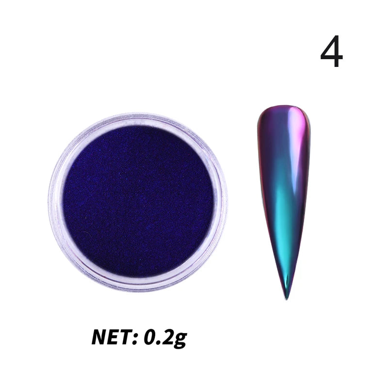 Poudre effet miroir – Nail Art Chromé Professionnel