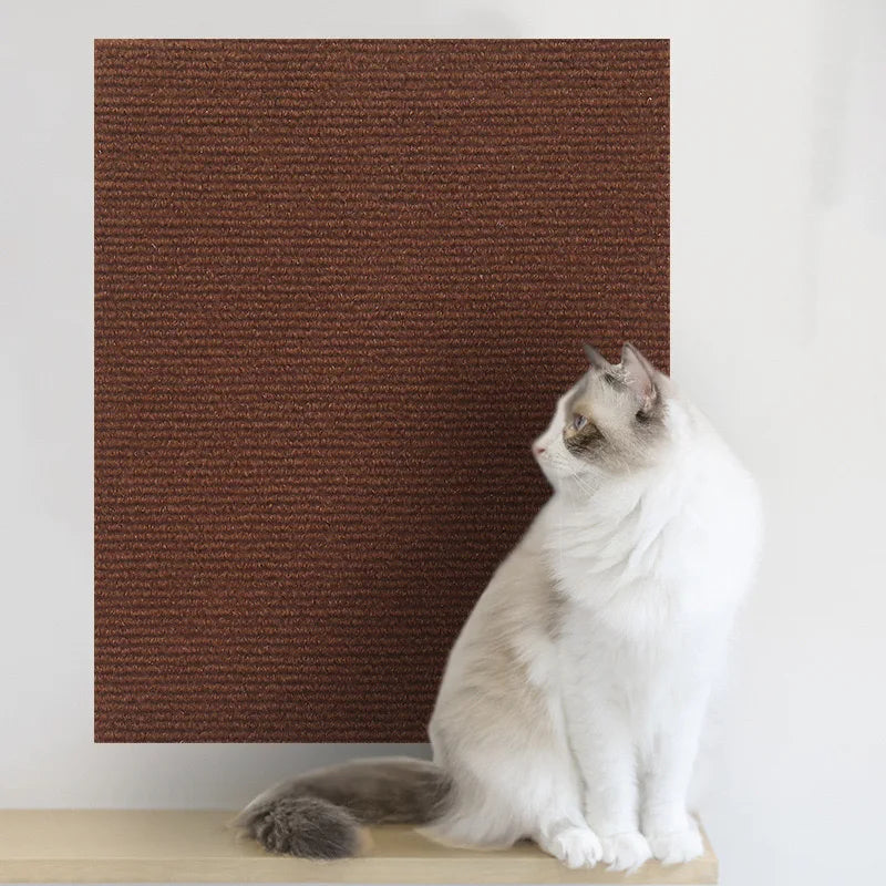 Tapis griffoir autocollant pour chat — protège canapé et angles, découpable