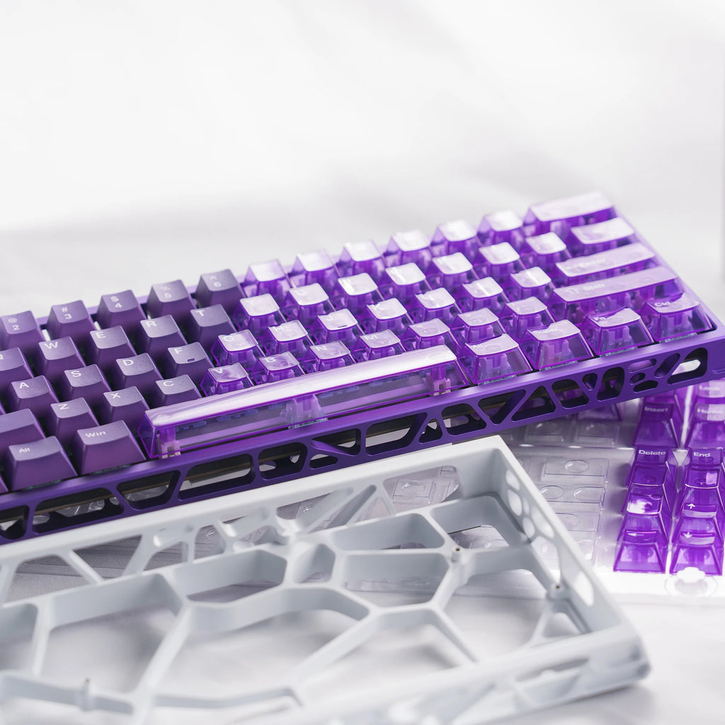 Keycaps Cristal Transparents – 167 Touches PC + PBT (Profil Cherry)