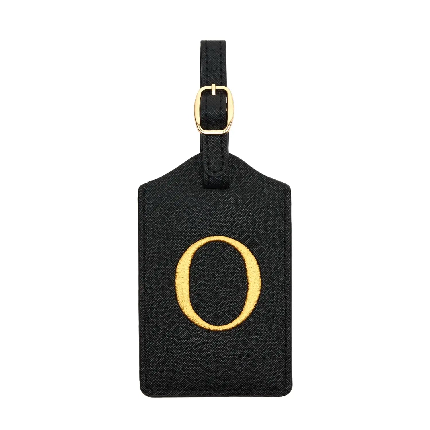 Étiquette de Bagage Personnalisée en Cuir PU – Lettre Initiale A–Z avec Protection Confidentialité