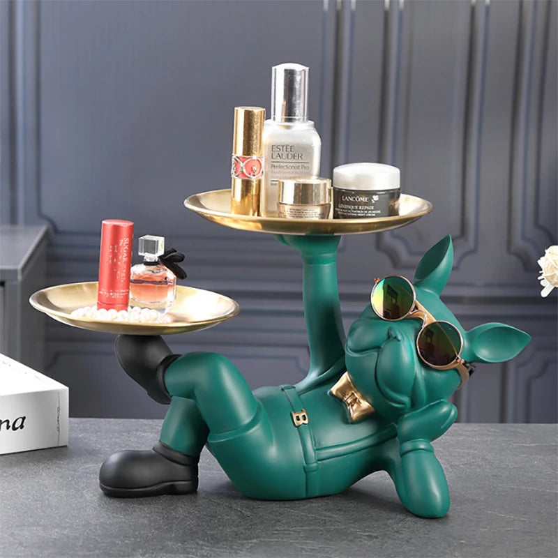 Figurine Bouledogue Design – Sculpture Décorative en Résine Moderne