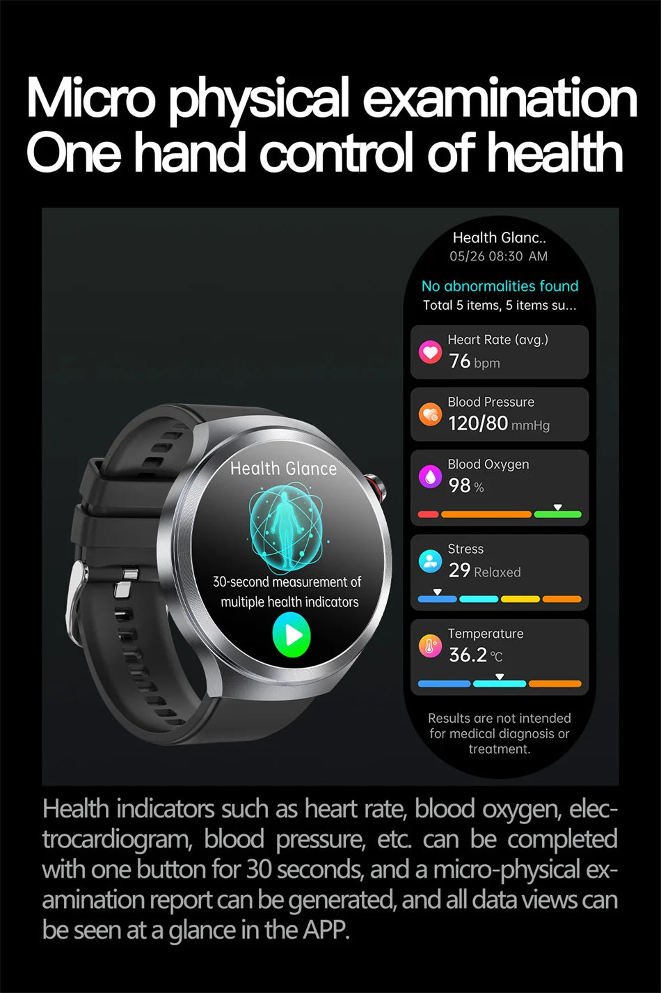 Montre Connectée ECG Health 2025 – Analyse Santé & Diagnostic Intelligent AI