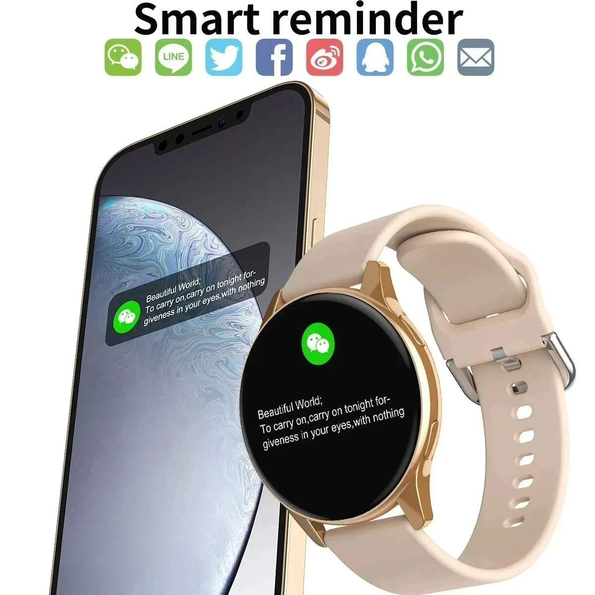 Montre Connectée LIGE – Appels Bluetooth & Charge Sans Fil (1.28’’ IP68 – 2025)