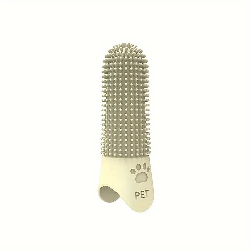 Brosse à dents doigt en silicone 360° pour chien et chat
