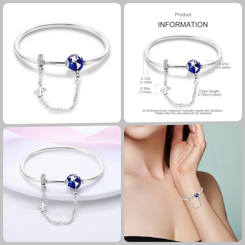 Bracelet en Argent 925 – Cœur Pavé Zircone & Infinity – 17 à 20 cm