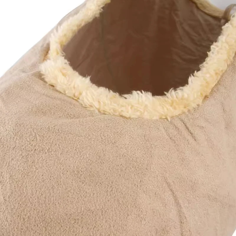 Tunnel en peluche pliable pour chat — suède douillet
