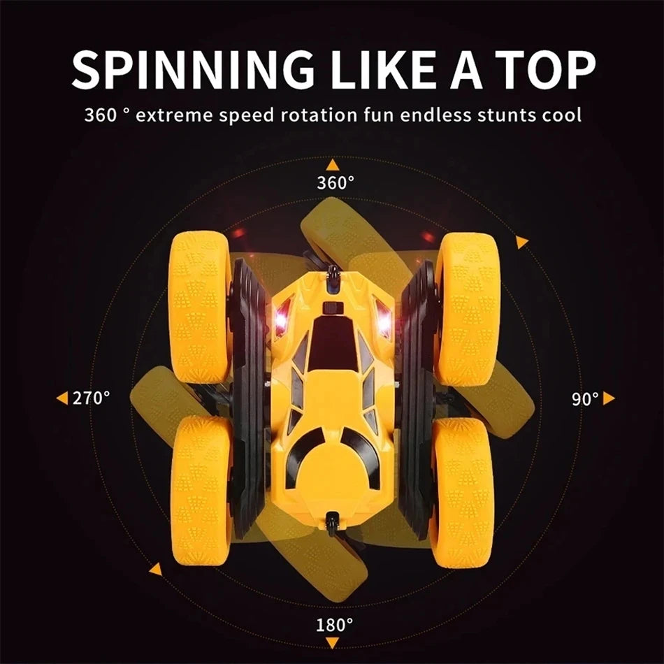 Voiture Cascade RC Double Face – 360° Rotation, 2.4GHz, Off-Road – Enfants & Adultes