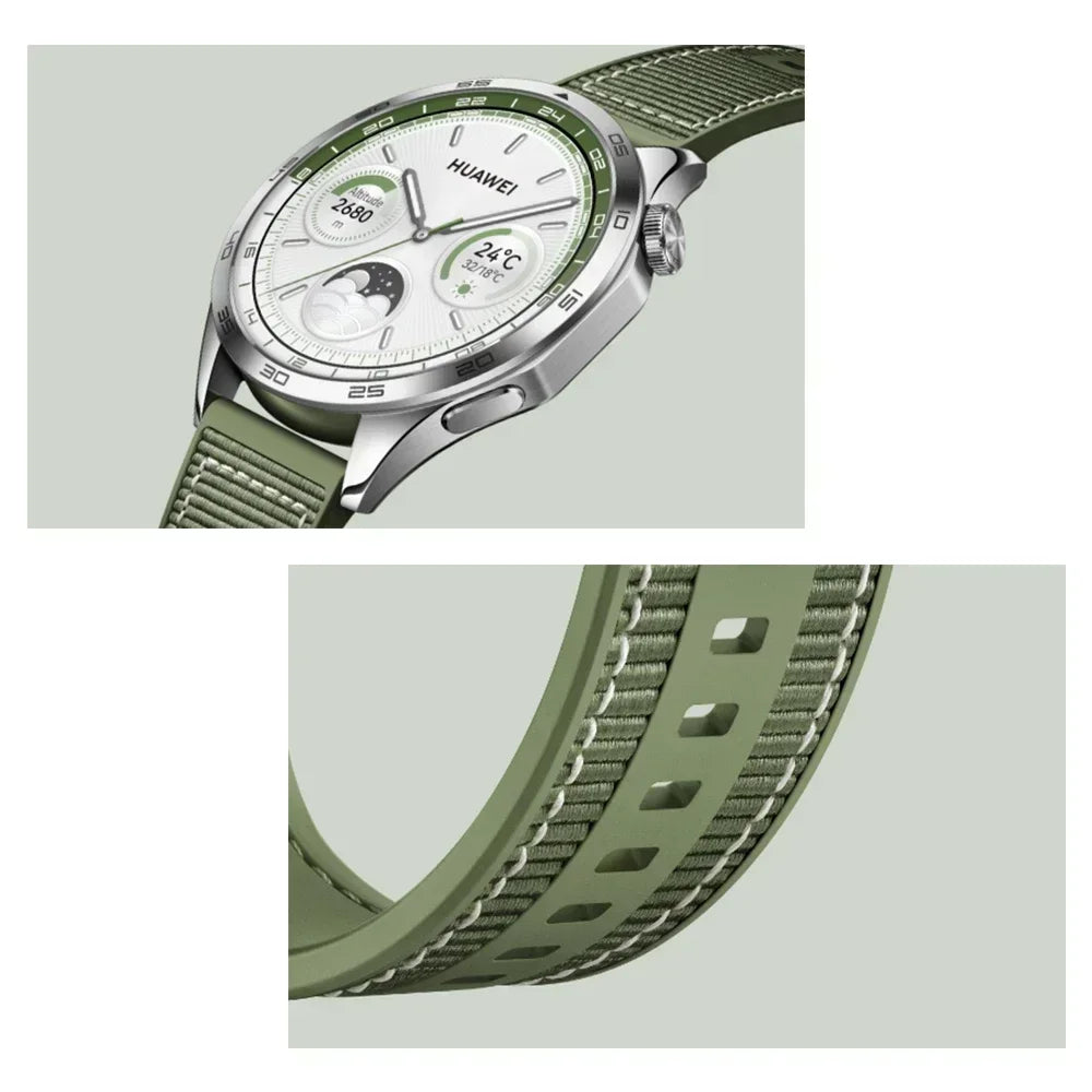 Bracelet Tissé 22 mm – Compatible Montres Huawei (Nylon Tressé Premium)
