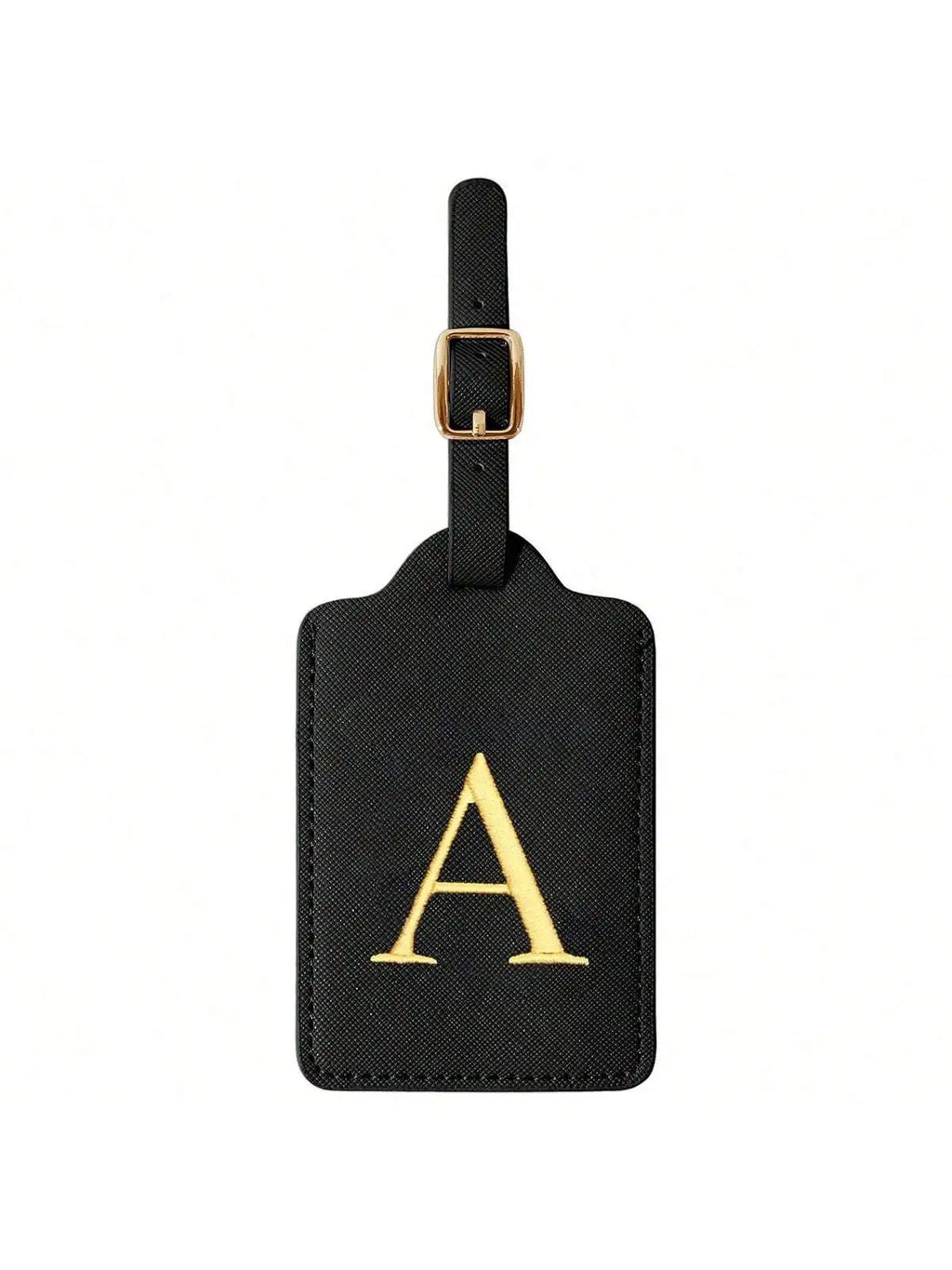 Étiquette de Bagage Personnalisée en Cuir PU – Lettre Initiale A–Z avec Protection Confidentialité