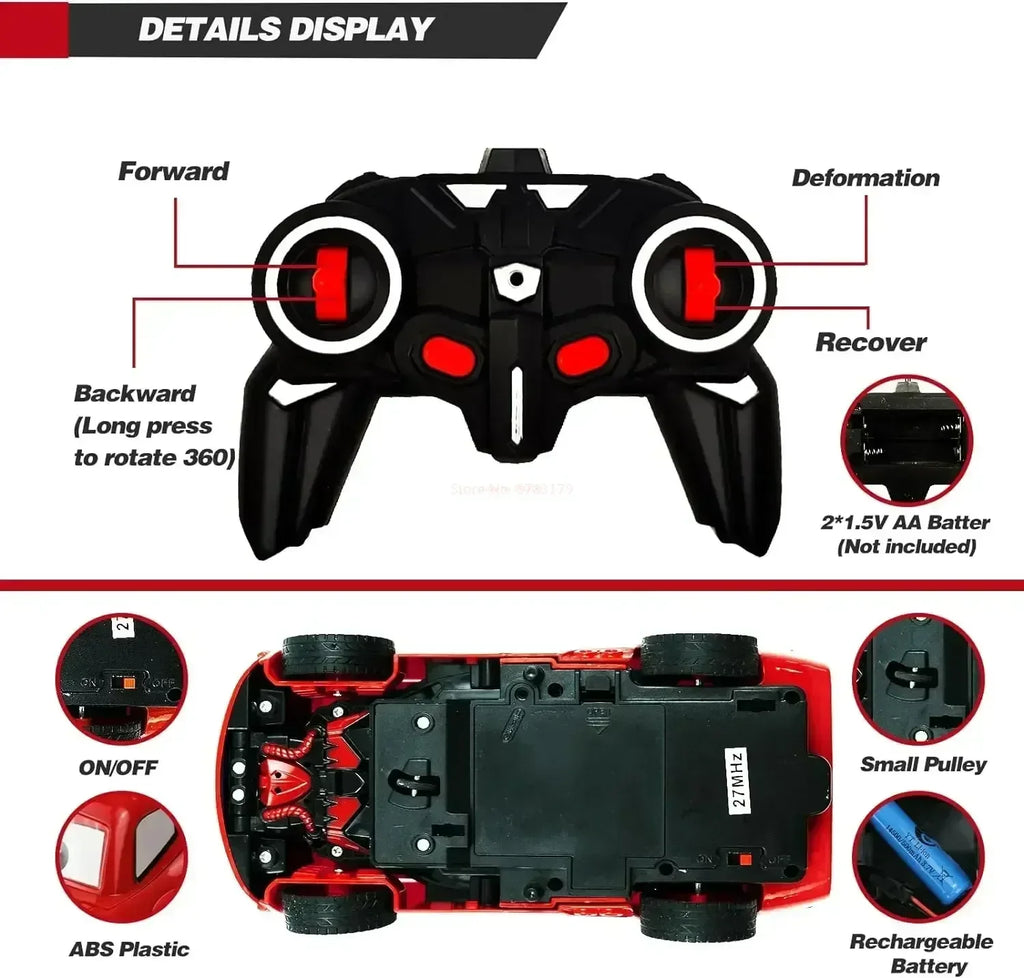 Lightning McQueen 2-en-1 – Voiture Télécommandée Transformable en Robot RC