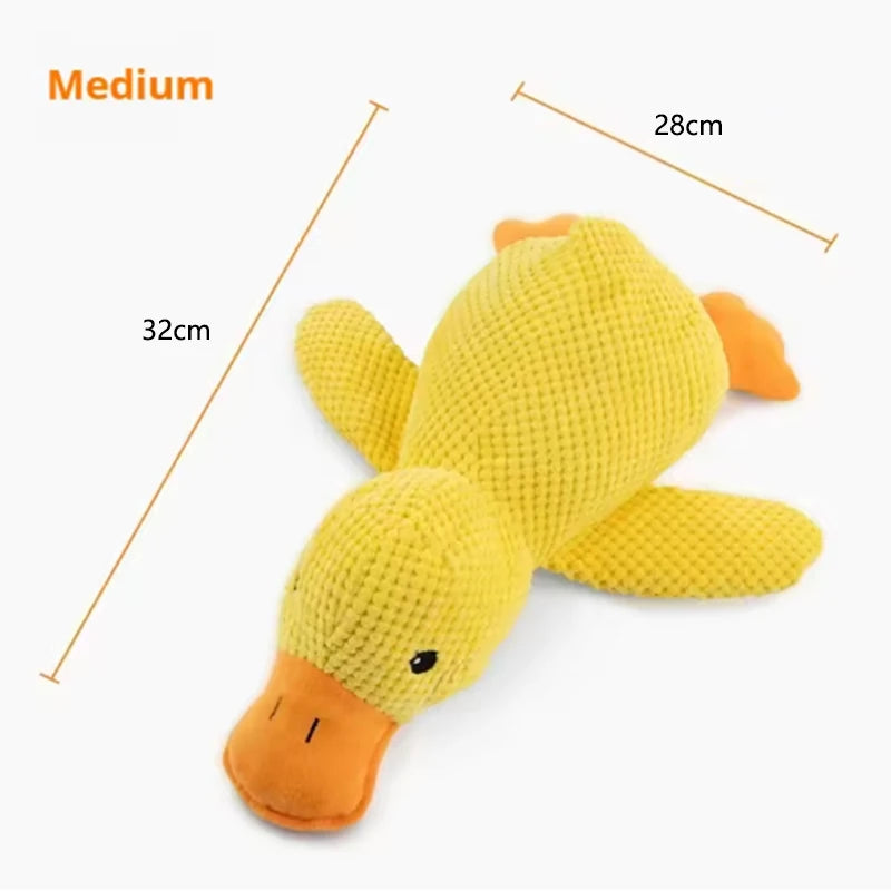 Peluche canard à câliner pour chien — jouet anti-ennui