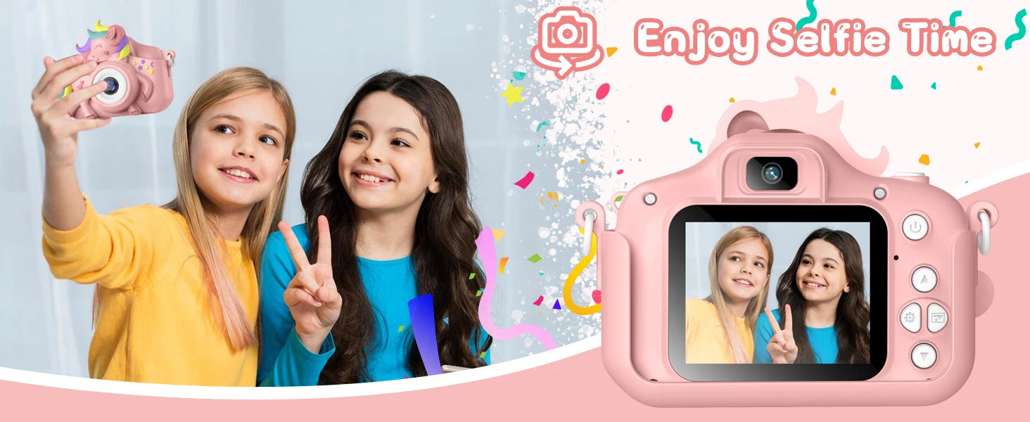 Caméra Enfant 20MP HD – Écran 2.0" + Vidéo 1080P + Selfie – Coque Silicone & Carte 32 Go