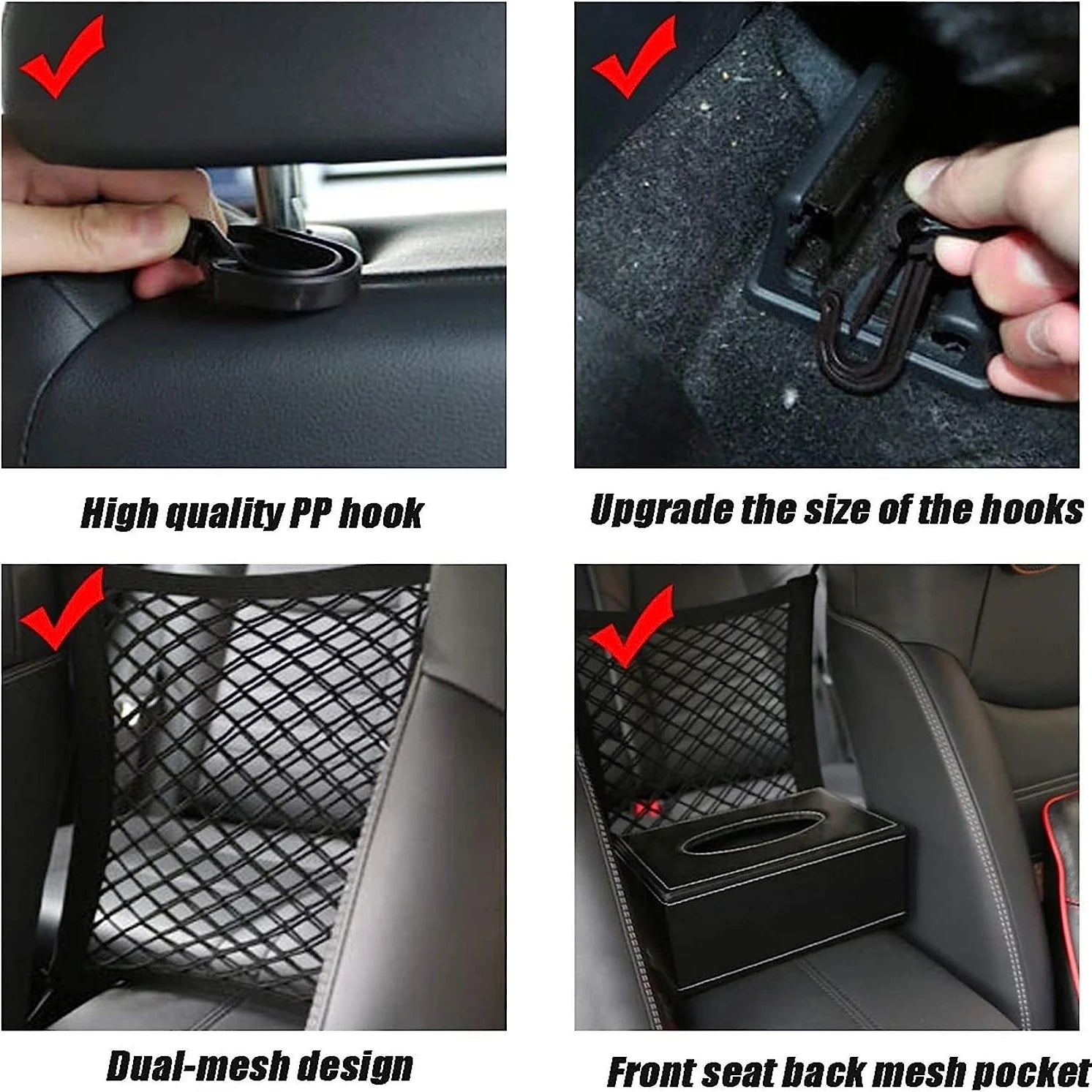 Barrière de voiture en filet pour chien — protection siège arrière