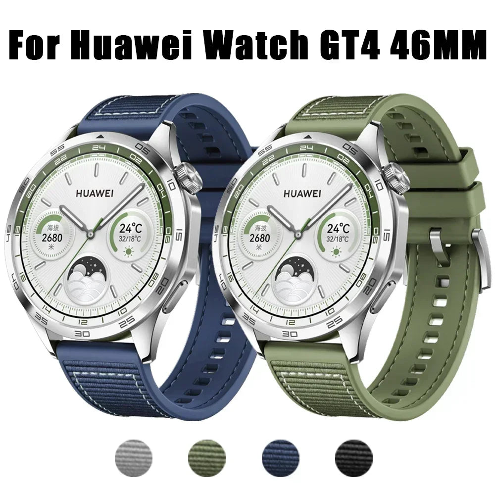 Bracelet Tissé 22 mm – Compatible Montres Huawei (Nylon Tressé Premium)