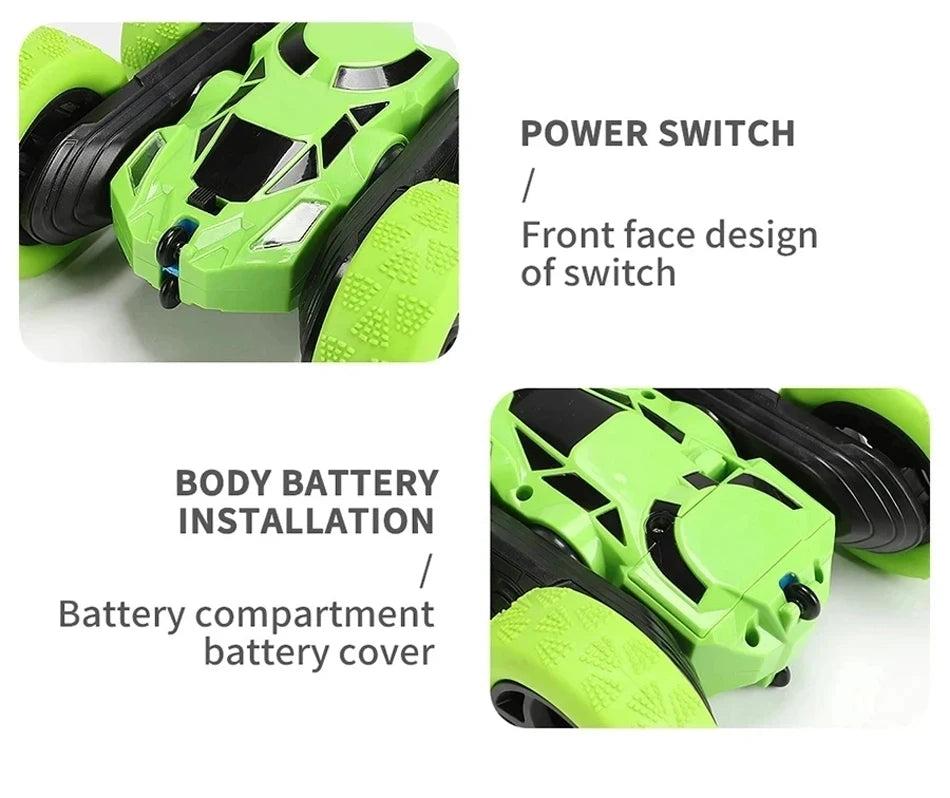 Voiture Cascade RC Double Face – 360° Rotation, 2.4GHz, Off-Road – Enfants & Adultes