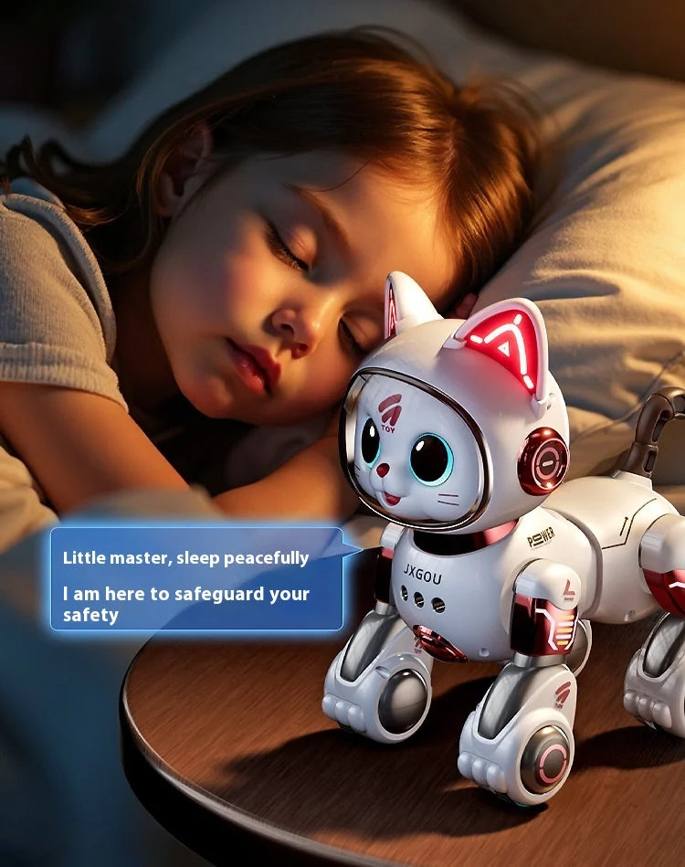 Jouet Robot Chat Télécommandé – Marche, Lumières & Actions – Cadeau Enfant