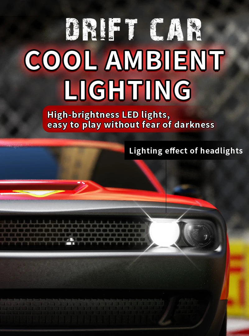 KF27 – Voiture RC Drift 4x4 1:20 avec LED Haute Vitesse