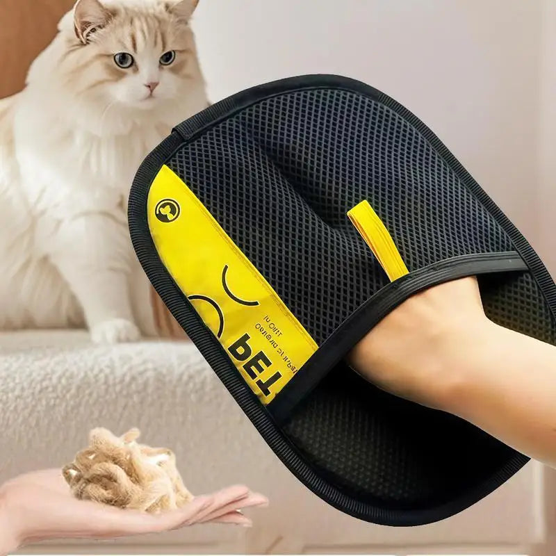Gant anti-poils électrostatique réutilisable pour chien et chat — 2-en-1