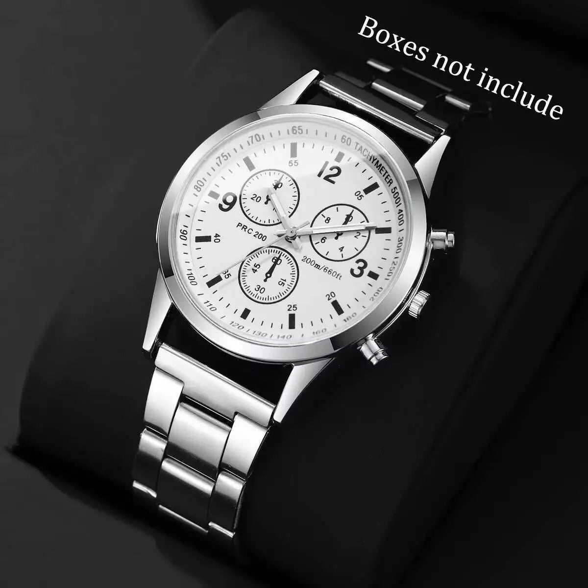 Montre Homme Quartz – Business & Acier Inoxydable (Sans Boîte)