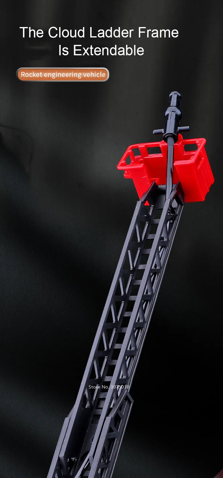 Modèle Camion de Pompier 1:32 – Son & Lumière, Échelle / Arroseur Rétractable