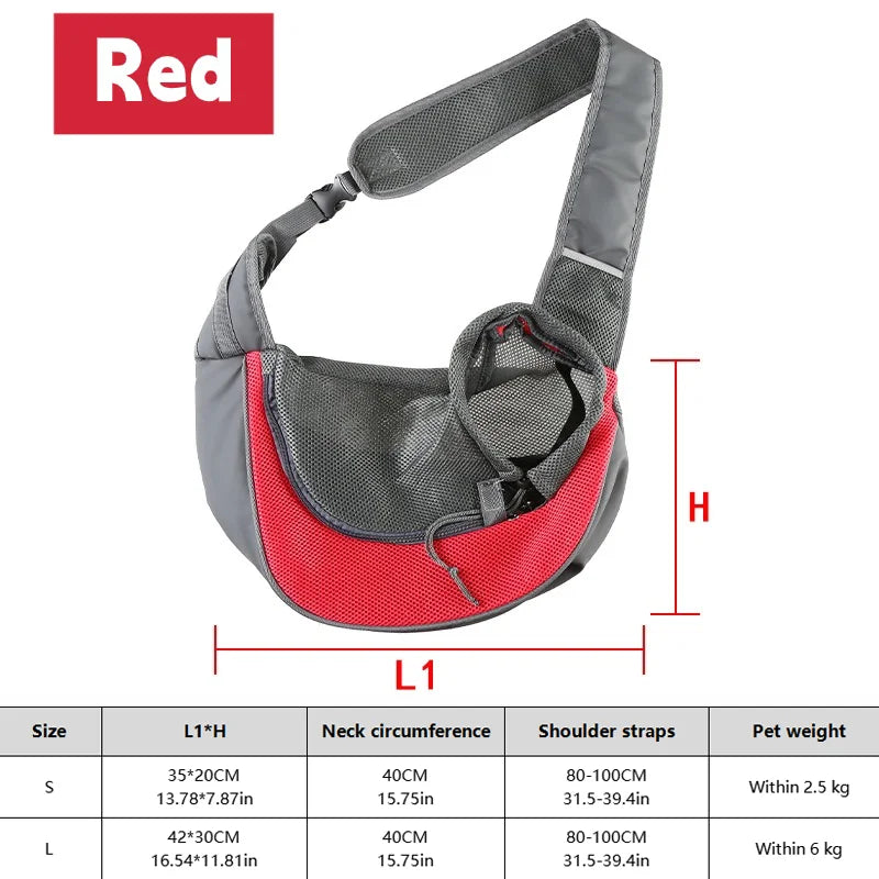 Sac de transport bandoulière respirant pour chat et petit chien