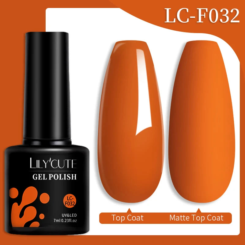 Vernis Gel LILYCUTE 7ml – Brun Foncé Collection Automne/Hiver – Brillance & Élégance Longue Tenue