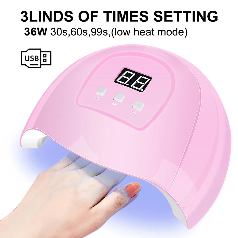 Kit de Vernis Gel Professionnel avec Lampe LED – Ensemble Complet de Manucure