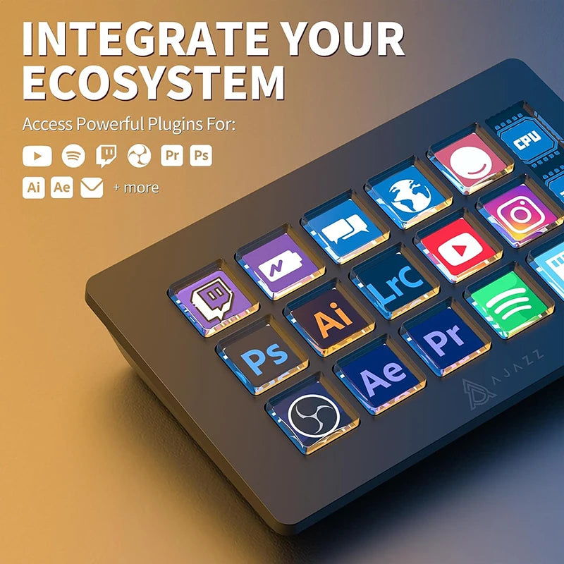 AJAZZ AKP153E – Console Macro 15 Touches avec Écran LCD