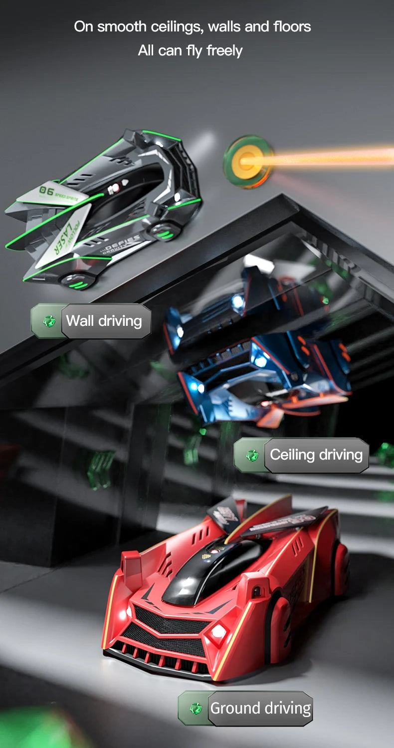 Voiture d’Escalade Murale 4WD – Capteur Infrarouge & Télécommande – Race Car Anti-Gravité