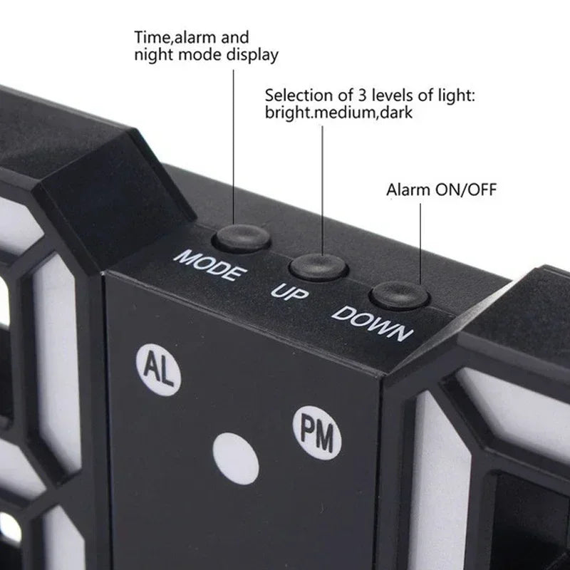 Horloge Numérique LED 3D – Design Moderne & Éclairage Nocturne