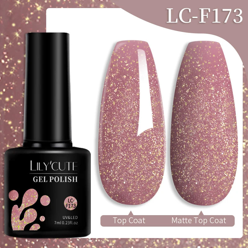Vernis Gel LILYCUTE 7ml – Brun Foncé Collection Automne/Hiver – Brillance & Élégance Longue Tenue