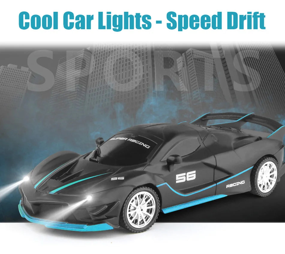 RC Car 2.4G 4CH Remote Control 1:18 With Led Light Sports Cars High Speed Radio Drift Vehicle Racing Boys Girls Toy For Children