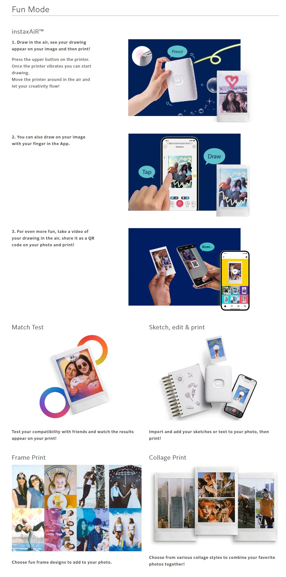 Fujifilm Instax Mini Link 2 – Imprimante Photo Instantanée + Packs Film (Plusieurs Bundles)