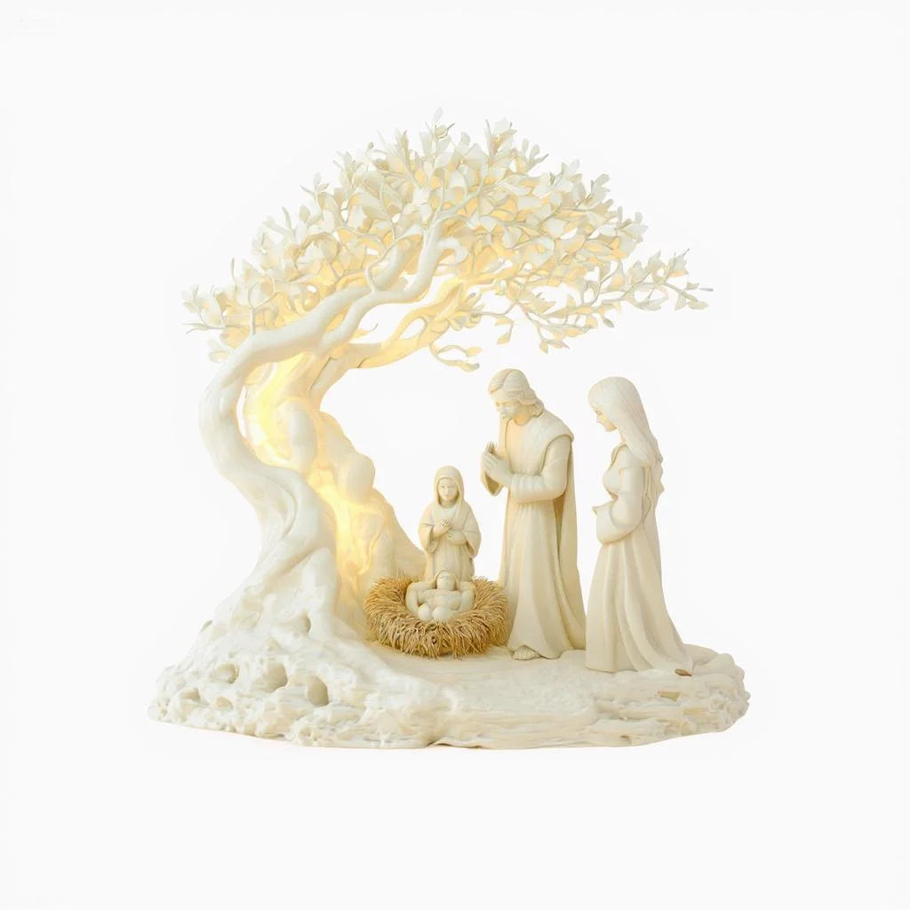 Décoration Nativité « Arbre de Vie » en Acrylique – Cadeau de Naissance & Noël