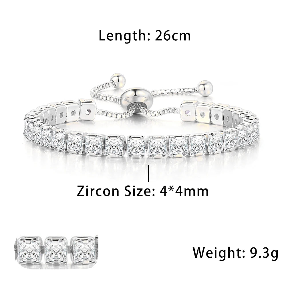 Bracelet Tennis Diamant – Zircone AAA+ Éclat Ultra-Brillant (Plusieurs Tailles)