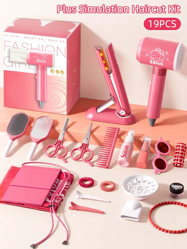 Kit de Coiffure & Beauté pour Enfants – Jeu de Rôle • Sèche-Cheveux / Accessoires • Sans Danger
