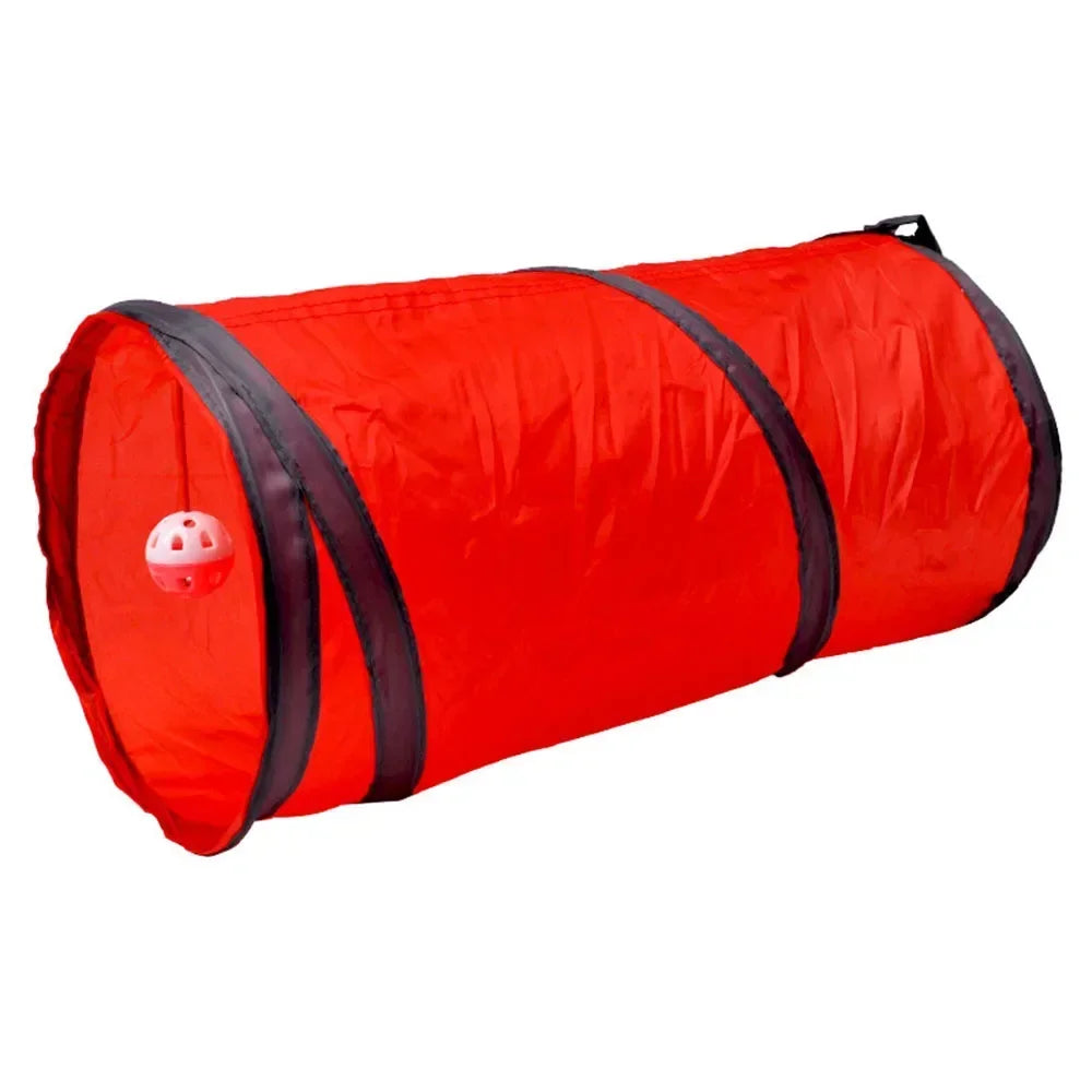 Tunnel de jeu pliable en tissu pour chat