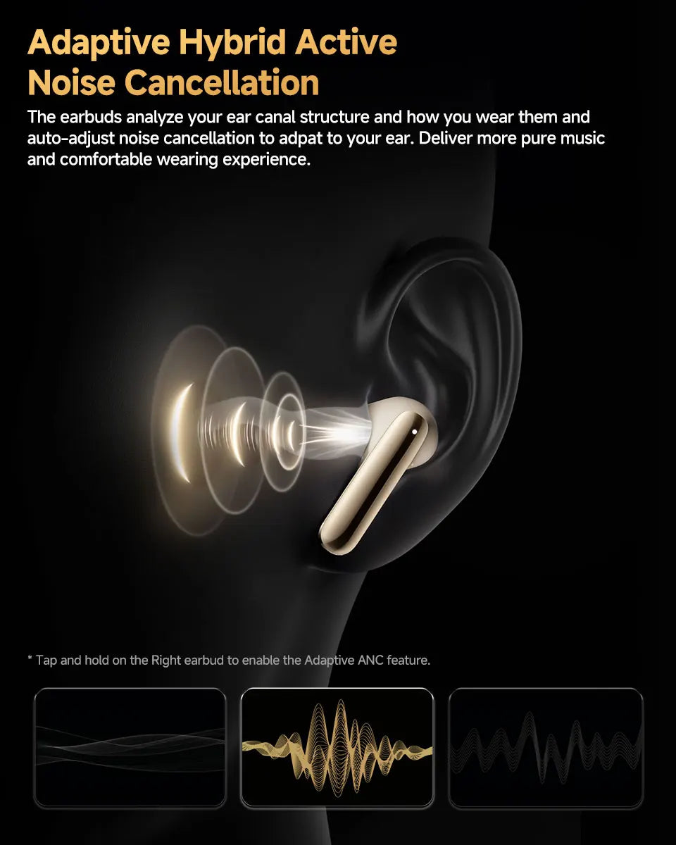 QCY MeloBuds Pro – Écouteurs Sans Fil ANC 46dB | LDAC Hi-Res | 34h d’Autonomie