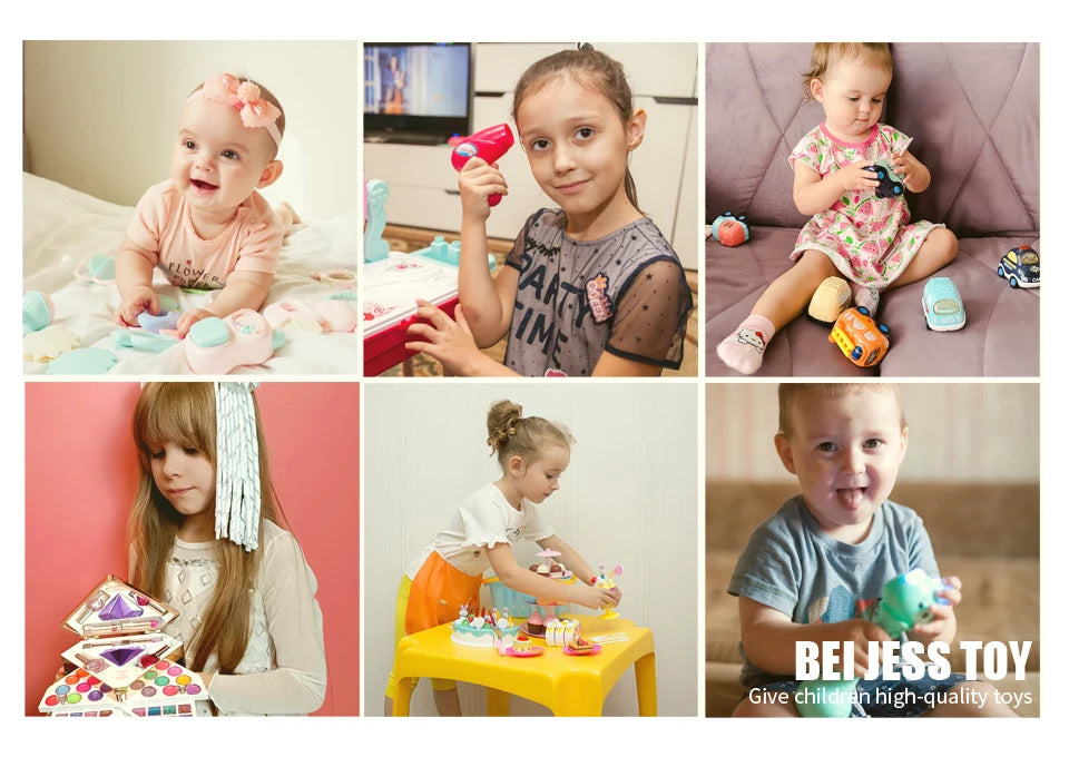 Kit de Coiffure & Beauté pour Enfants – Jeu de Rôle • Sèche-Cheveux / Accessoires • Sans Danger