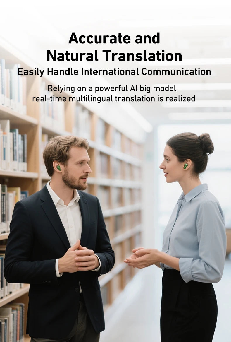 HTC NE51 – Écouteurs Bluetooth TWS Traducteur AI Ultra-Légers