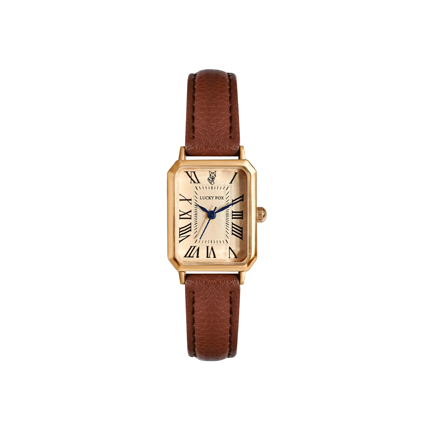 Montre Carrée Rétro Femme – Bracelet Cuir – LUCKYFOX L19