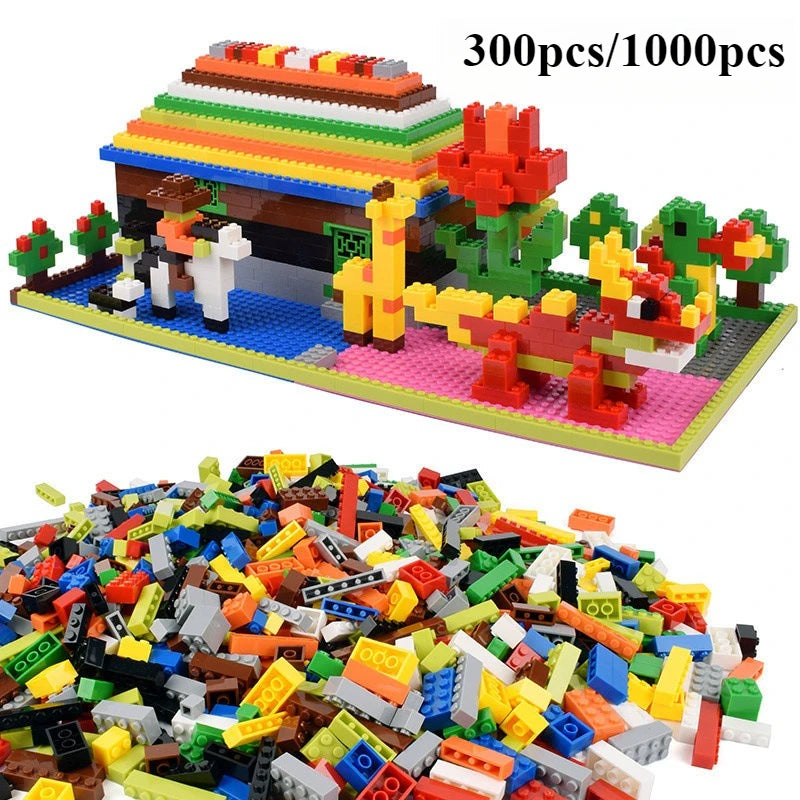 Blocs de Construction Créatifs DIY – Packs 300 / 1000 Pièces (Compatibles LEGO)