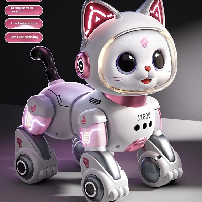 Jouet Robot Chat Télécommandé – Marche, Lumières & Actions – Cadeau Enfant